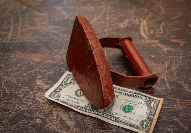 ¡Plancha para billetes! 🔥💰Hierro pesado vintage