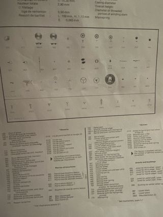Jaeger LeCoultre fornituras cal.846 846/1 250.8.86
