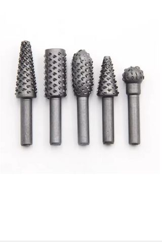 5 pz Fresa raspa rotante in argento denti di lupo