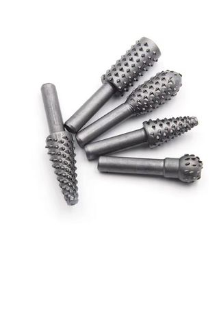 5 pz Fresa raspa rotante in argento denti di lupo