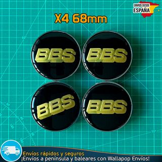 X4 Tapacubos BBS 68mm Cubrebujes Tapas de Llantas