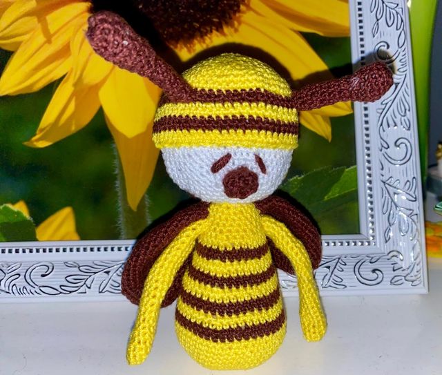 Peluche de Abeja a crochet
