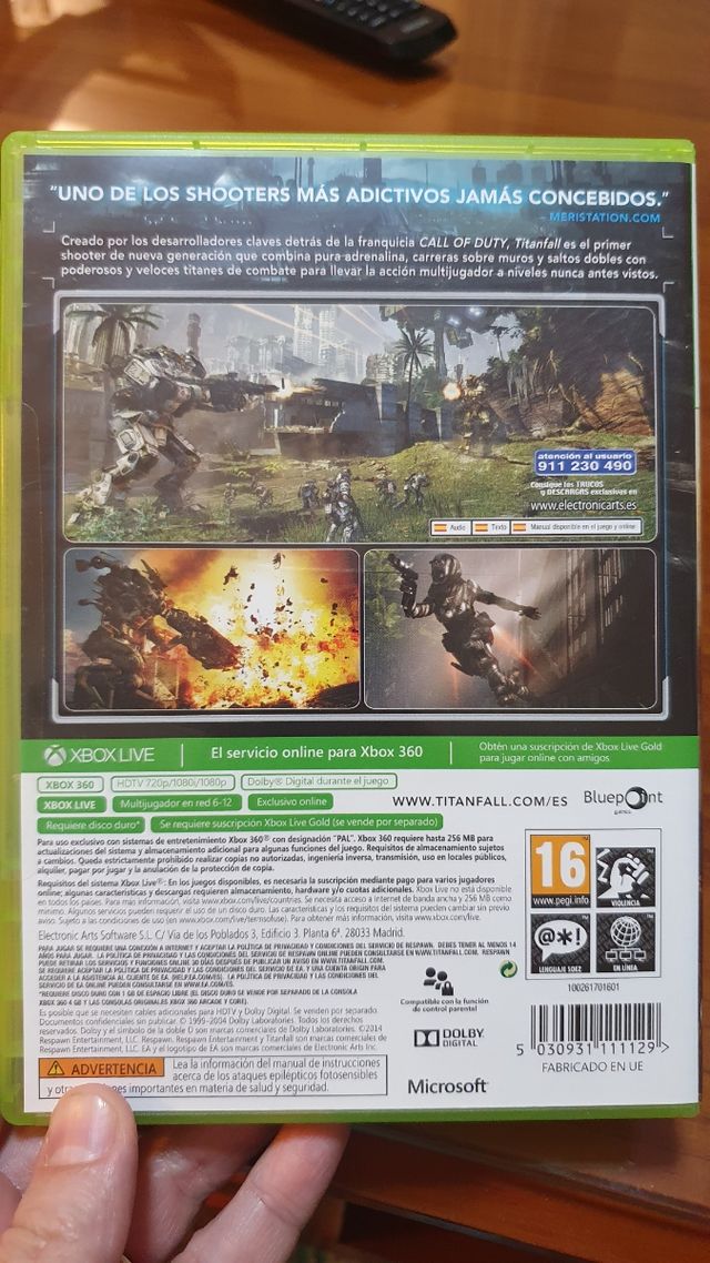 Videojuego TITANFALL sin estrenar.