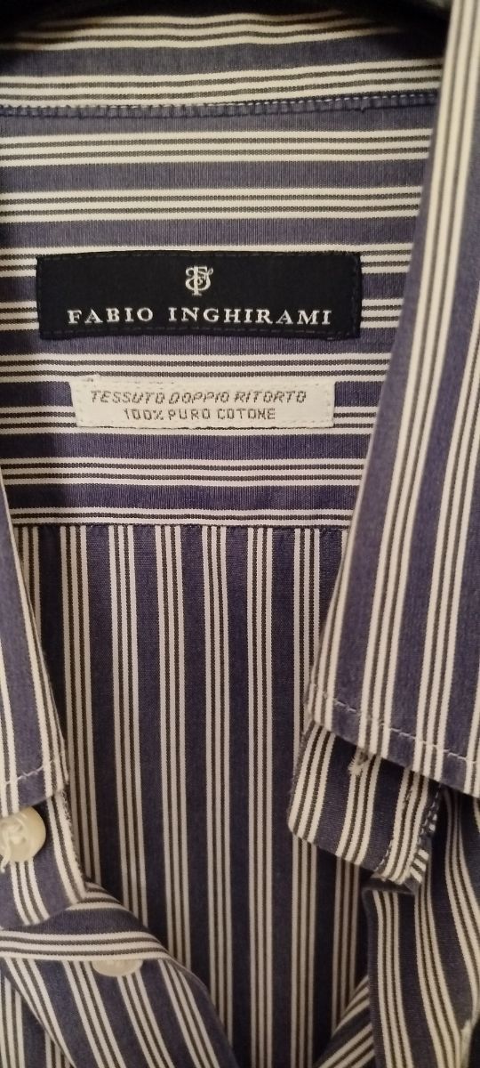 CAMICIA A RIGHE UOMO ALTA SARTORIA 100% 