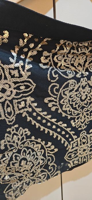 Minifalda lentejuelas doradas 