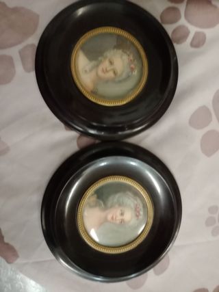 Cuadro antiguo chicas francesas 