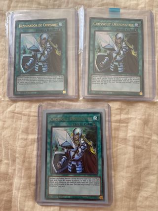 x3 YUGIOH DESIGNADOR DE CROSSOUT INGLES Y ESPAÑOL