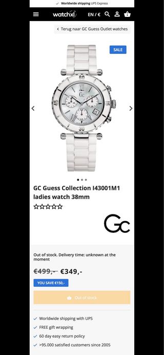 Orologio Guess Collection in ceramica