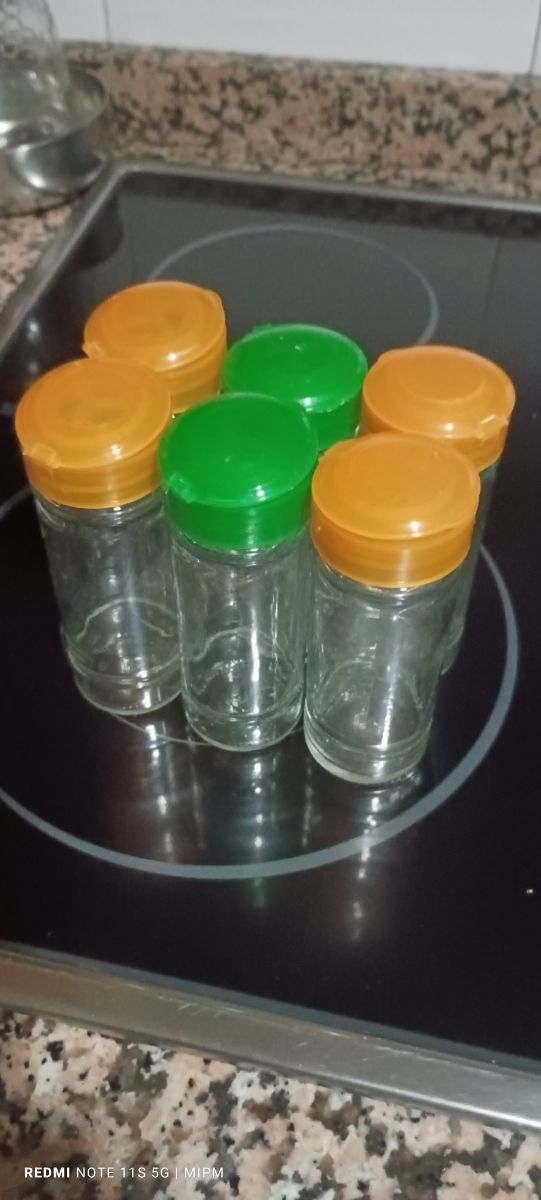 Lote de botes de especias cristal