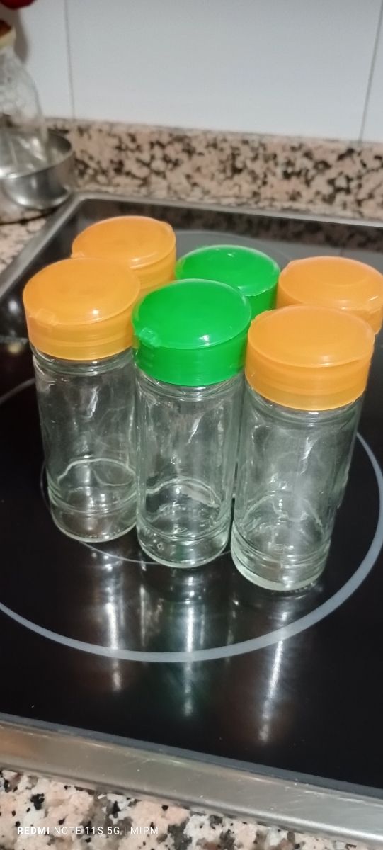 Lote de botes de especias cristal