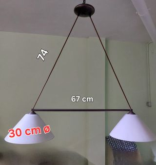 Lampada da soffitto vintage dorata per biliardo