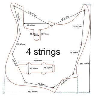 Skull Pickguar fender jazz bass marcus miller