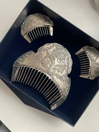 Peinetas fallera plata