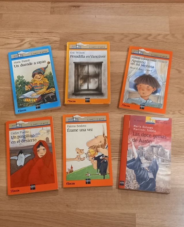 6 libros de barco de vapor 