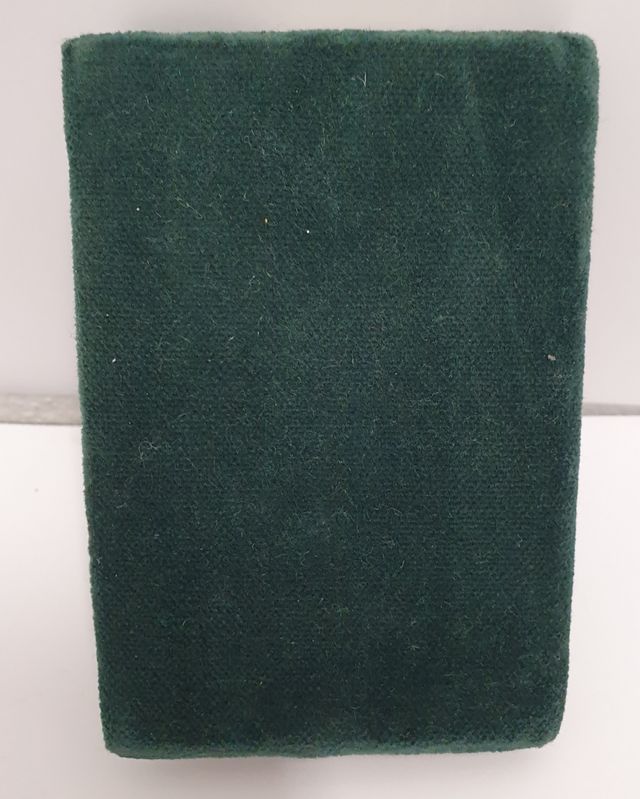 Portaagenda in velluto verde e argento