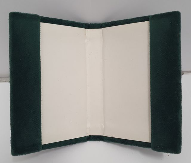 Portaagenda in velluto verde e argento