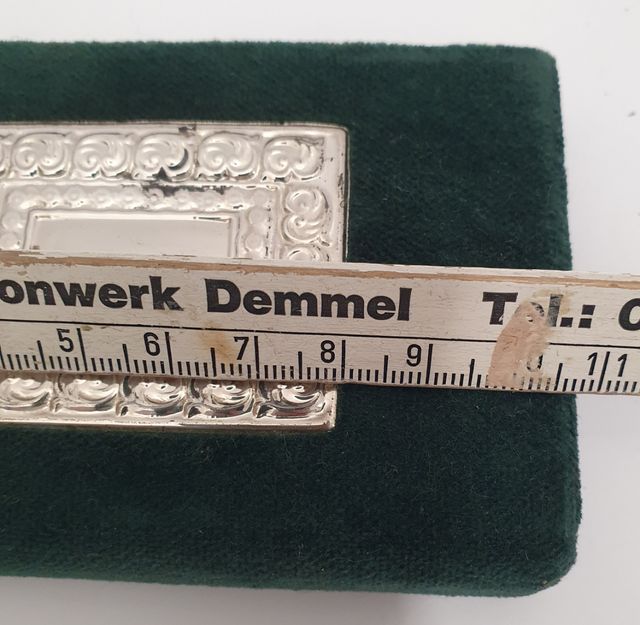 Portaagenda in velluto verde e argento