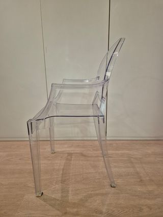 Set di 4 sedie kartell trasparenti
