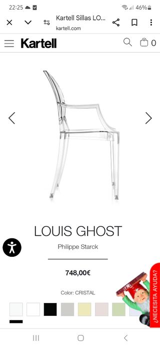 Set di 4 sedie kartell trasparenti