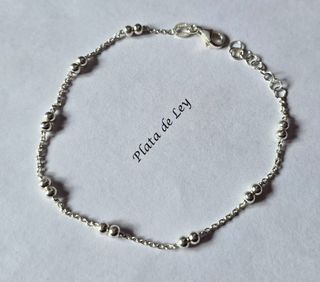 Pulsera Plata de Ley Bolitas