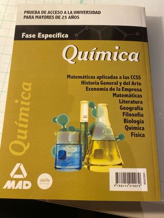 Química Acceso Universidad  Mayores de 25