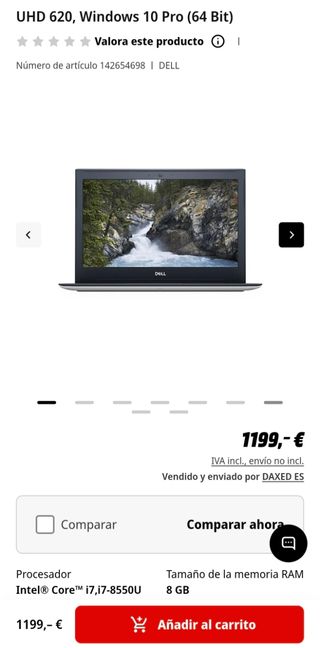 Dell vostro 5471 i7 de 8Gen 