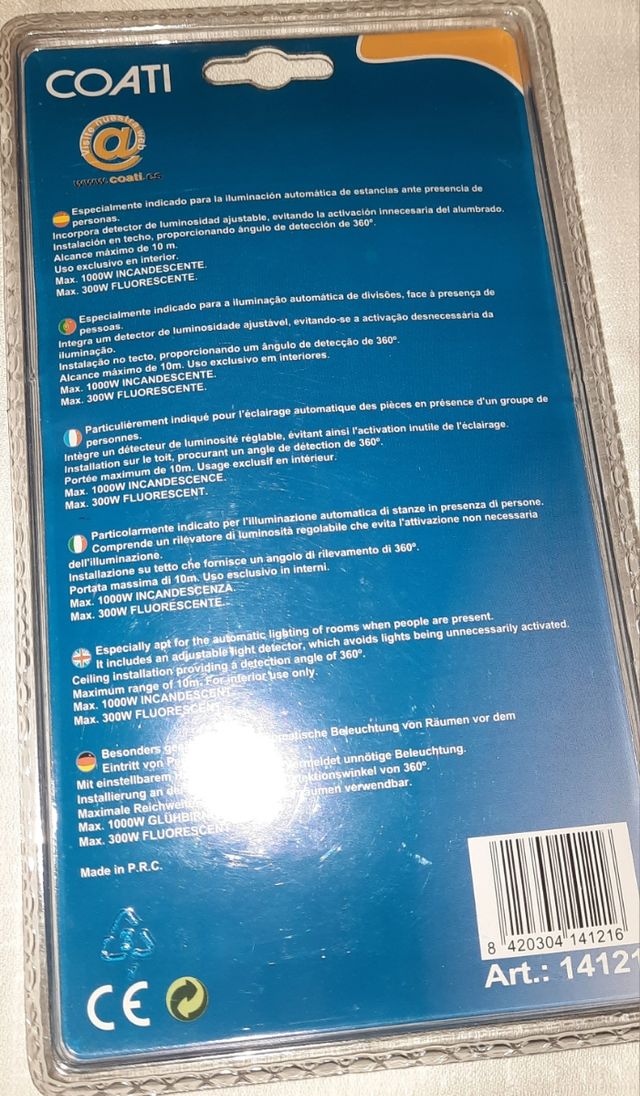 Detector iluminación COATI