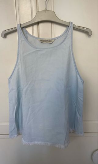 camisa de tirantes azul