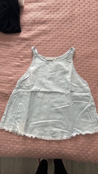 camisa de tirantes azul
