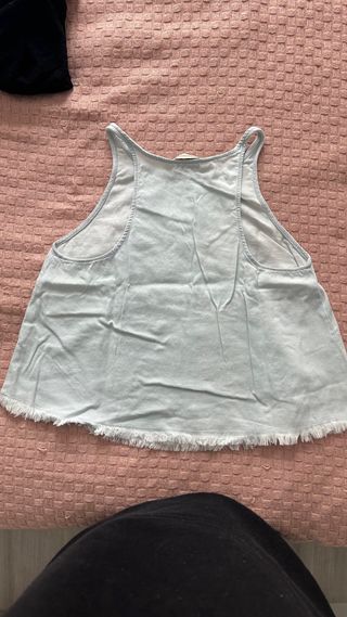 camisa de tirantes azul
