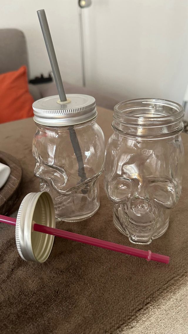 Vasos/botes de cristal