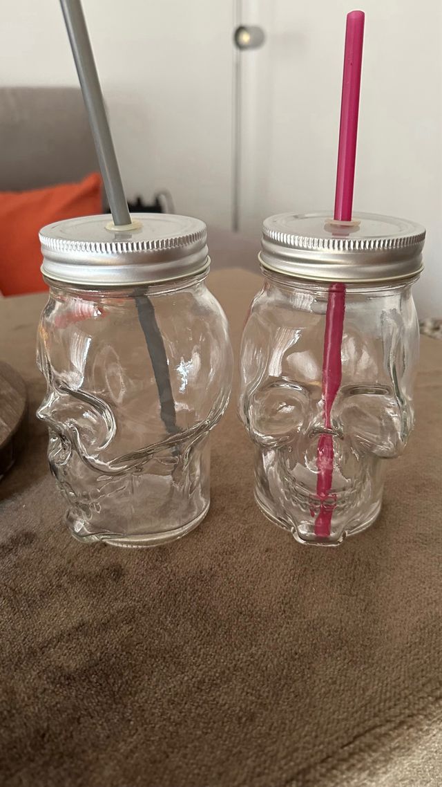 Vasos/botes de cristal