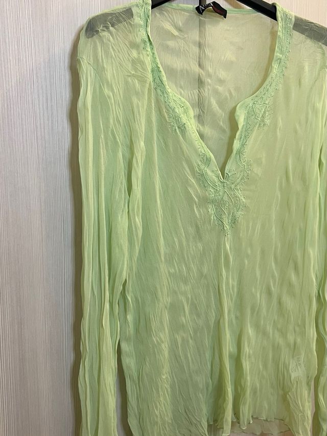 Maglietta Maniche Mini Abito Trasparente Vi