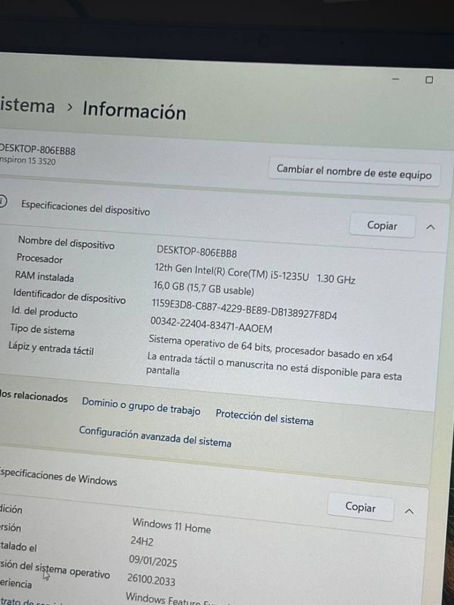 Portátil Dell Inspiron 15 3520 i5 512GB 15.6 FHD