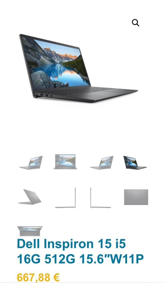 Portátil Dell Inspiron 15 3520 i5 512GB 15.6 FHD