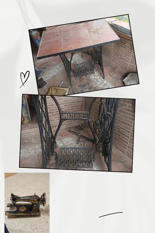 Pié de máquina de coser SINGER alicatada por arrib