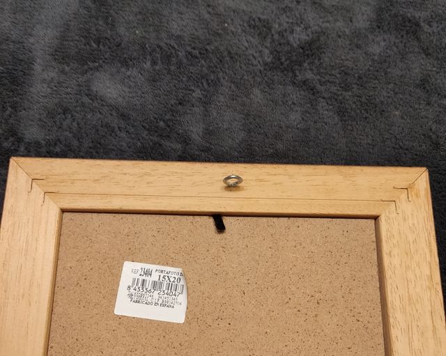 Portafoto in lamiera da parete in legno