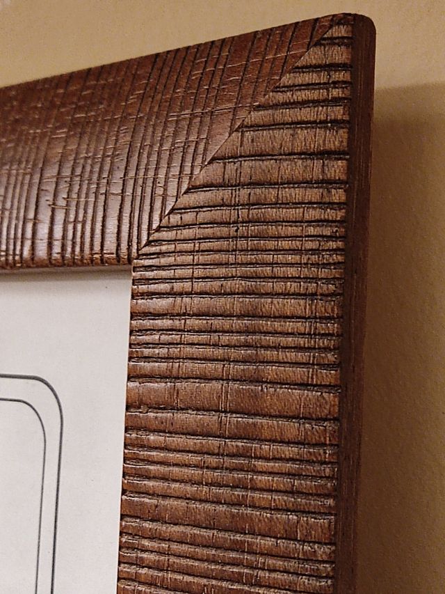 Portafoto in lamiera da parete in legno