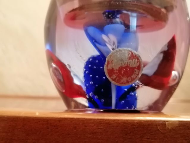 Accendino vintage su vetro di Murano