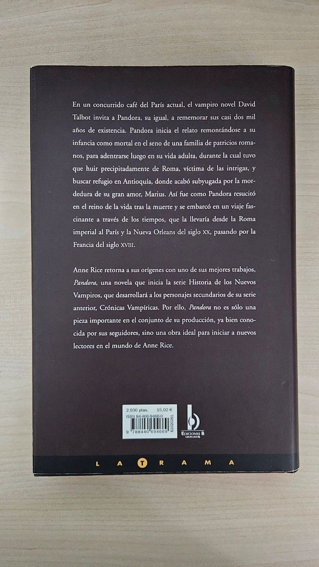 Pandora (Nuevas Crónicas Vampíricas, #1)