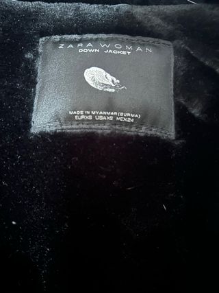 Abrigo plumas Zara