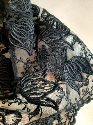 Chaqueta bolero de encaje negro fiesta