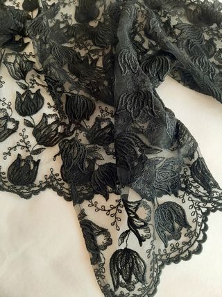 Chaqueta bolero de encaje negro fiesta