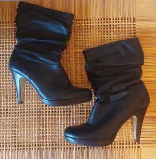 Botines altos tacon plataforma