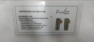 Pendientes oro blanco y brillantes