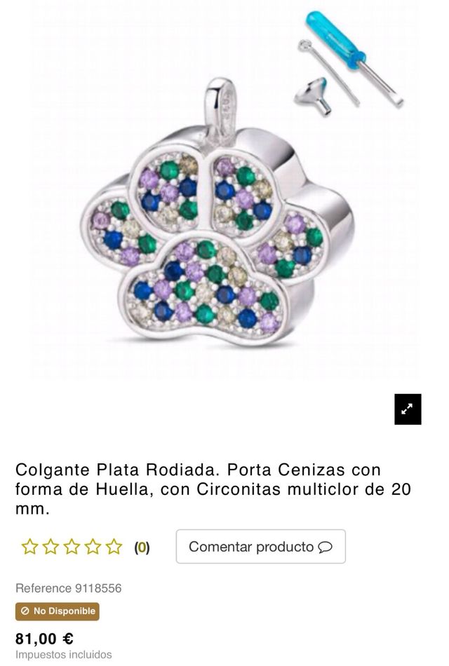 Colgante y cadena "NO ME OLVIDES"