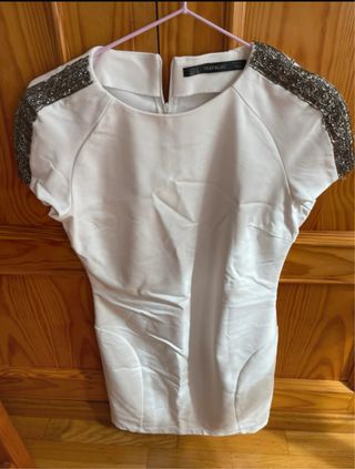 Vestido blanco de Zara talla M