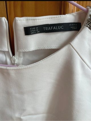 Vestido blanco de Zara talla M