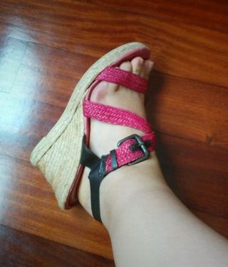 Alpargatas rosas. Talla 38. Made in Spain