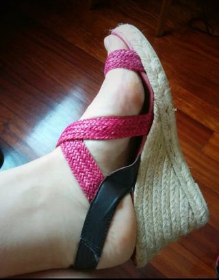 Alpargatas rosas. Talla 38. Made in Spain